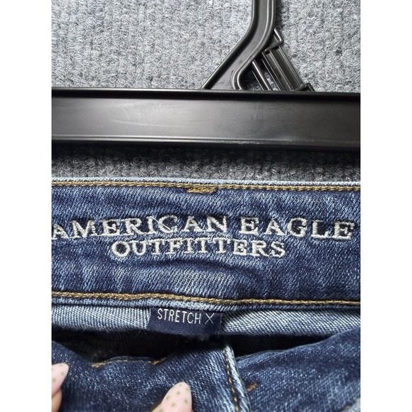 American Eagle Jeans Womens 10R Boot Cut Stretch X Dark Wash - Picture 5 of 8